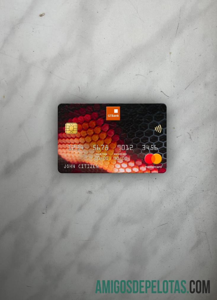Nigéria GTBank Mastercard Photolook Front exemplo real